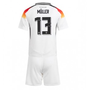 Německo Thomas Muller #13 Dětské Domácí dres komplet ME 2024 Krátký Rukáv (+ trenýrky)